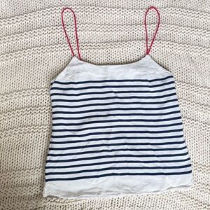 Banana Republic Women's Spaghetti Strap Tank Top Striped Print Size 0